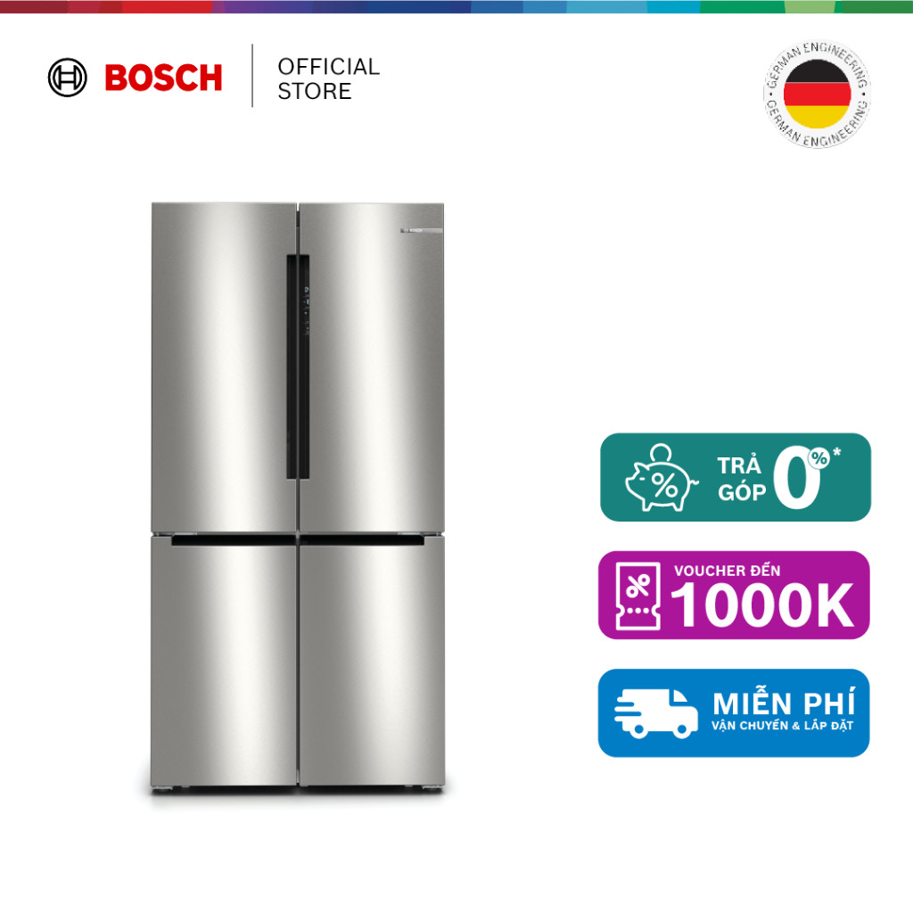 15.05 - 17.05 | Voucher Shopee lên đến 3tr | Tủ lạnh Side by side 4 cánh 605L Bosch KFN96APEAG - Ser