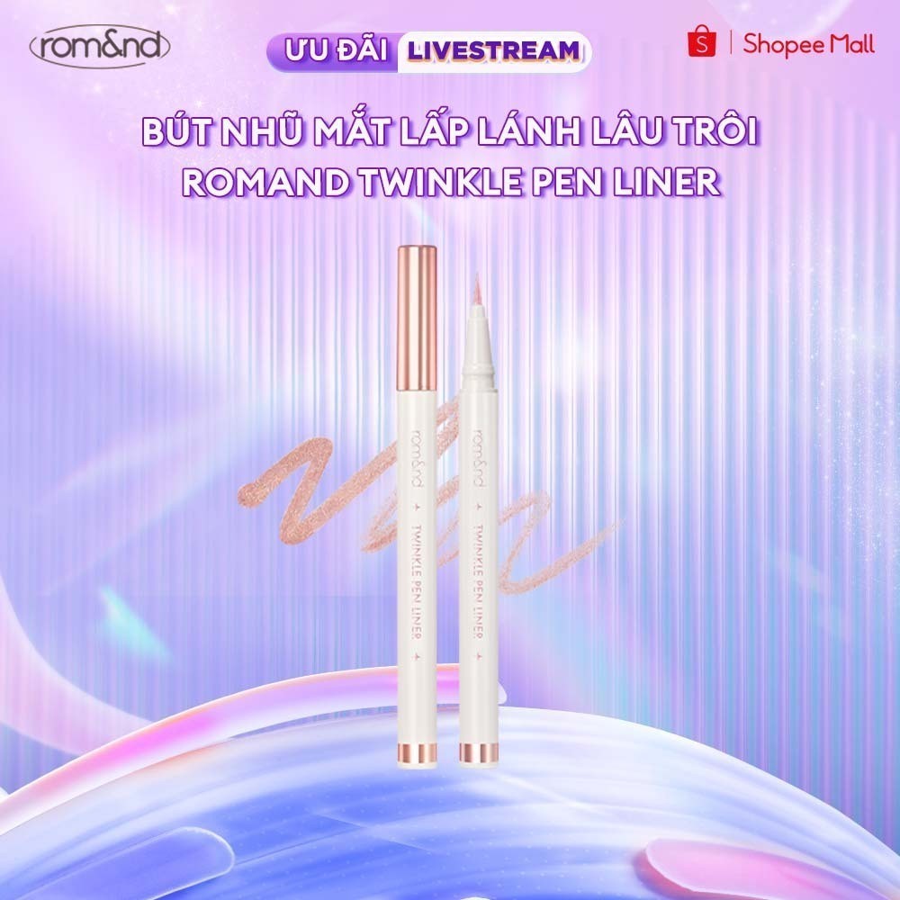 Bút Nhũ Mắt Lấp Lánh Lâu Trôi Romand Twinkle Pen Liner 0.5g