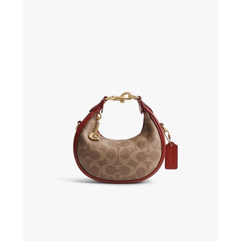 COACH - Túi xách nữ phom bán nguyệt phối hoạ tiết monogram Jonie CR510-B4NQ4