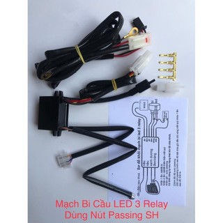 Mạch Auto độ bi cầu LED sử dụng cho xe Honda điều khiển qua nút pasing SH