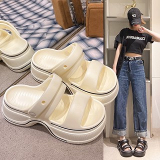 Dép sandal nữ 2 quai ngang nâng đế 6cm kiểu quai hậu thời trang girl phố đi học làm sang chảnh eva hót 2024-giày dép 97