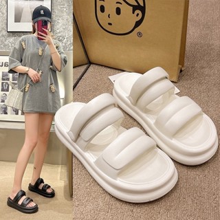 Dép sandal quai hậu nữ 3cm nâng đế bánh mì quai ngang phù hợp học sinh đi văn phòng du lịch girl phố-giày dép 97