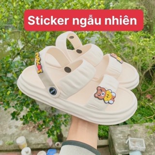  Dép bánh mì nữ dép sandal 2 quai hậu học sinh kiểu unisex basic ulzzang chất liệu eva đi mưa độn đế 3 cm-giày dép 97 