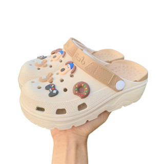  dép bánh mì nữ dép sục quai hậu cross nâng đế 5cm chất liệu eva unisex ulzzang đi mưa sandal học sinh-giày dép 555 