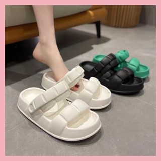 Dép sandal nữ bánh mì 2 quai ngang nâng đế 3cm vừa lê vừa hậu mềm nhẹ girl phố chất liệu eva unisex-giày dép xinh 1997