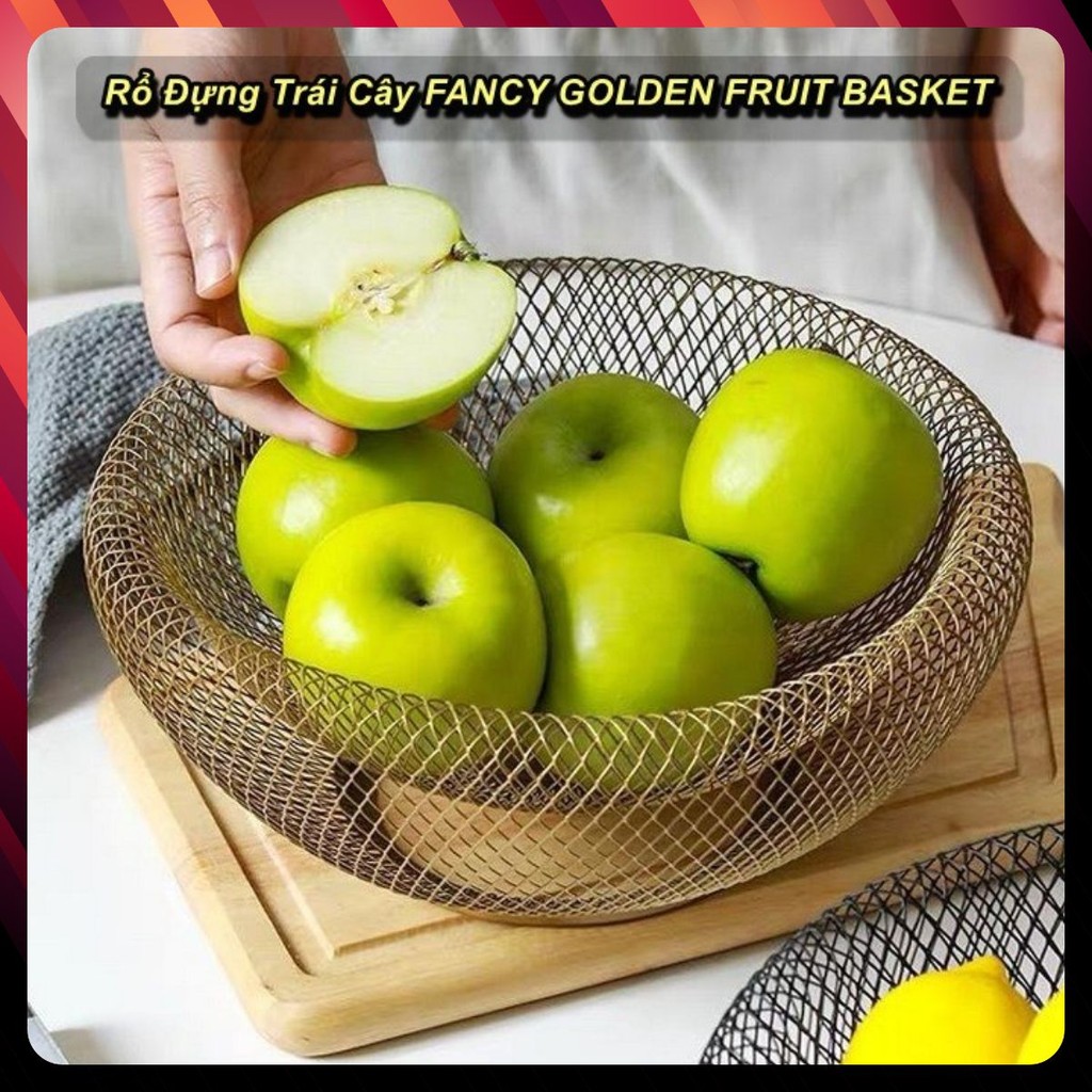 Rổ Đựng Trái Cây FANCY GOLDEN FRUIT BASKET Cao Cấp
