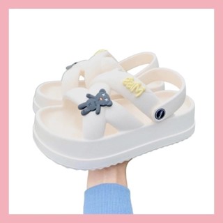 Dép sandal nữ quai hậu dép bánh mì nâng đế 5cm đi học chất liệu eva girl phố kiểu unisex ulzzang-thế giới giày dép 1997