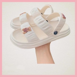  Dép sandal nữ dép bánh mì quai hậu đi mưa unisex basic học sinh nâng đế 3cm girl phố eva-thế giới giày dép 1997 