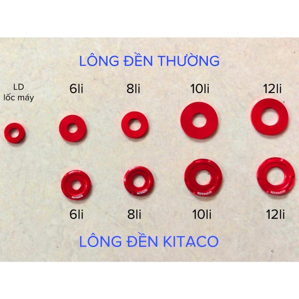 [3.200/1c] Combo 10 con long đền đỏ 4li 5li 6li (long đền nhôm màu đỏ)