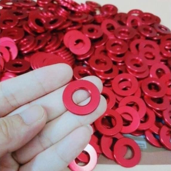 [SALE] COMBO 10 con long đền đỏ 6li 8li 10li 12li 14li (long đền nhôm màu đỏ, lục bảo)