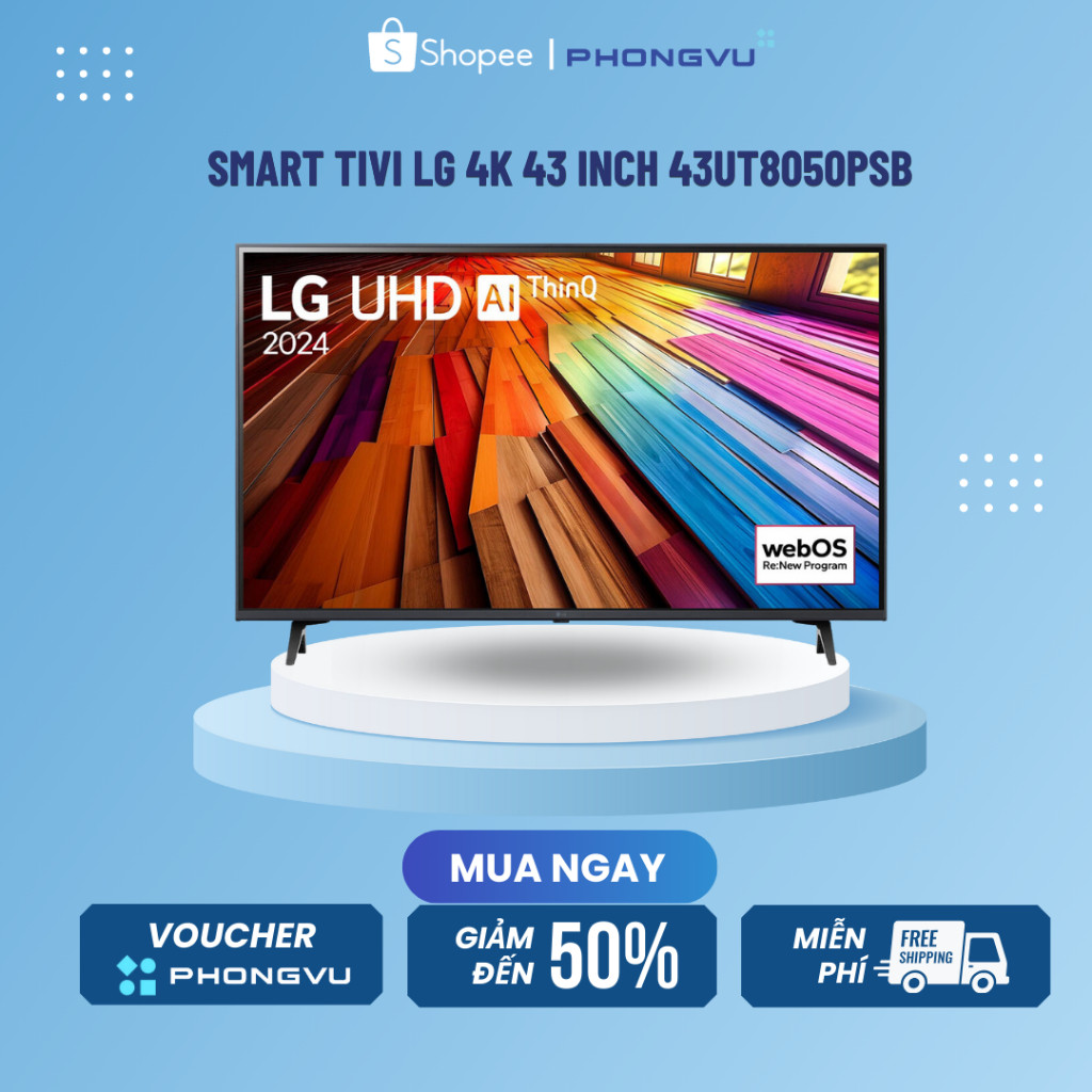 Smart Tivi LG 4K 65 Inch 65UT8050PSB - Bảo hành 24 tháng
