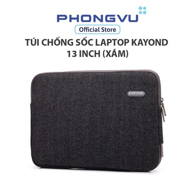 Túi chống sốc Laptop Kayond 13 inch (Xám) - Bảo hành 3 tháng