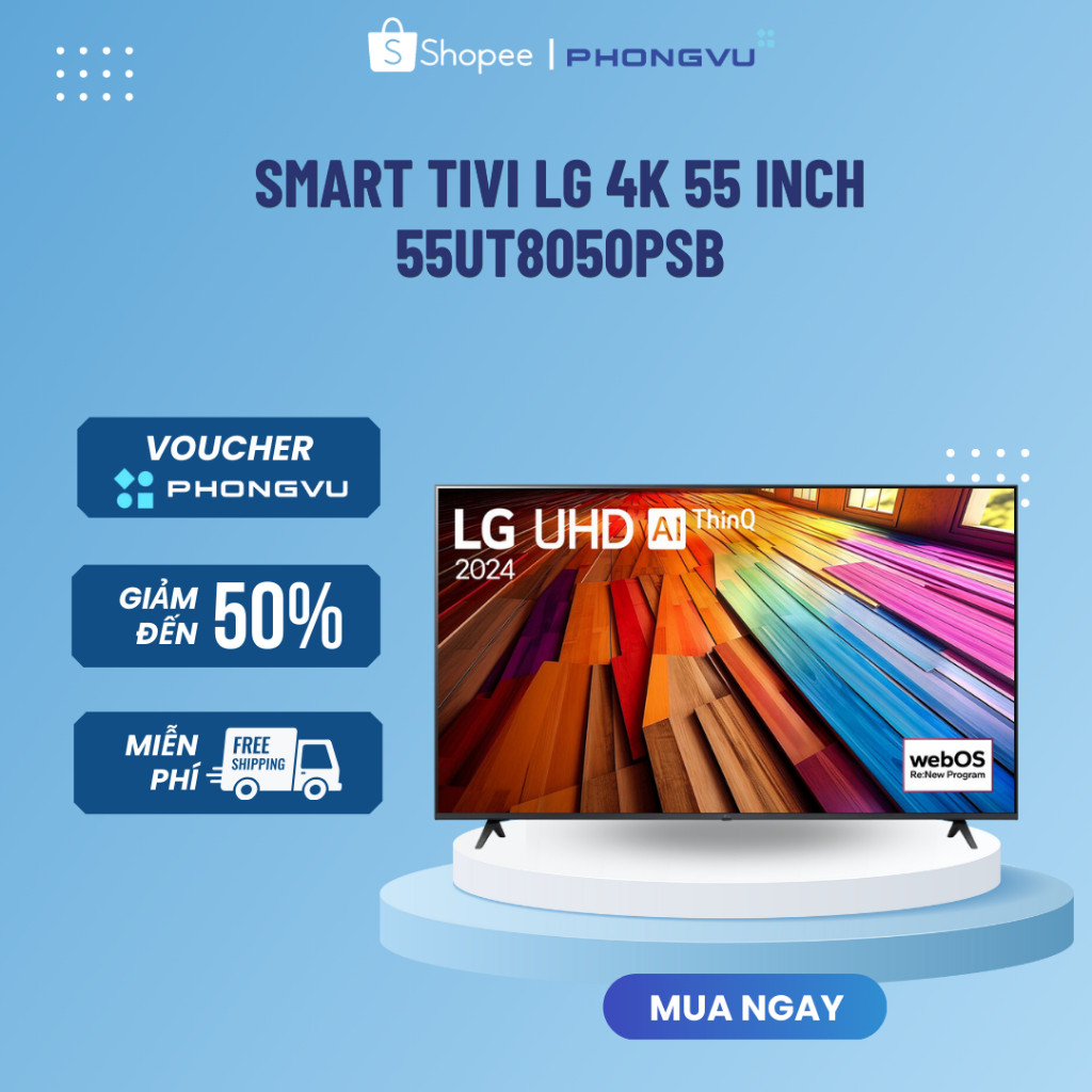 Smart Tivi LG 4K 65 inch 65UT8050PSB - Hàng chính hãng