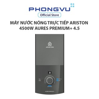  Máy nước nóng trực tiếp Ariston 4500W AURES PREMIUM+ 4.5 - Làm nóng nhanh Chống giật ELCB Vòi sen 5 chế độ An toàn 