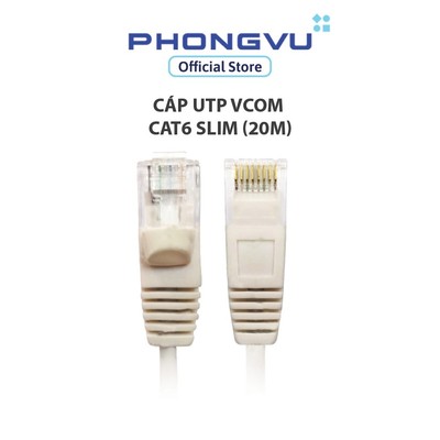 Cáp UTP Vcom Cat6 slim (20m) - Bảo hành 1 tháng