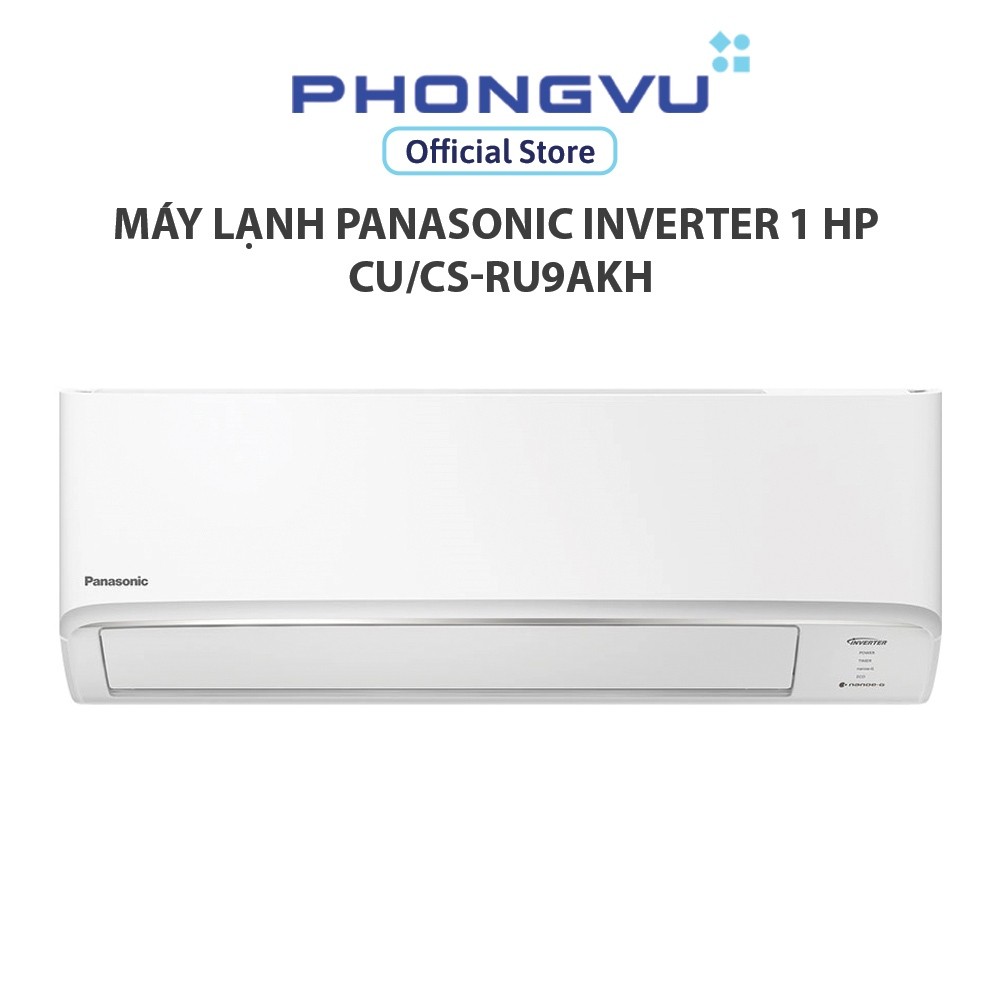 [Shopee Lắp Đặt 0Đ HN HCM] Máy lạnh Panasonic Inverter 1 HP CU/CS-RU9AKH - Tiết kiệm điện, Phù hợp phòng từ 15–20 m²
