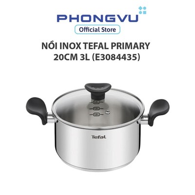 Nồi inox Tefal Primary 20cm 3L (E3084435) - Bảo hành 12 tháng