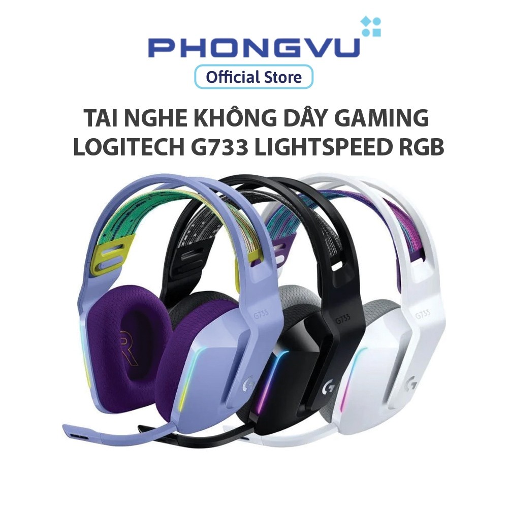Tai nghe không dây gaming Logitech G733 Lightspeed RGB - Bảo hành 24 tháng