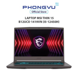 Laptop MSI Thin 15 B12UCX-1419VN (i5-12450H) (Xám) - Bảo hành 24 tháng