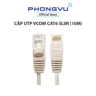 Cáp UTP Vcom Cat6 slim (10m) - Bảo hành 1 tháng