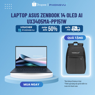 Laptop Asus Zenbook 14 OLED UX3405MA-PP151W (Ultra 5-125H) (Xanh) - Bảo hành 24 tháng