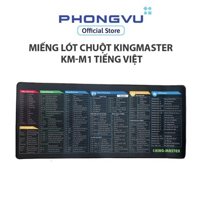 Miếng lót chuột Kingmaster KM-M1 - Kích thước 30x70cm - Phím tắt Tiếng Việt - Da cao cấp