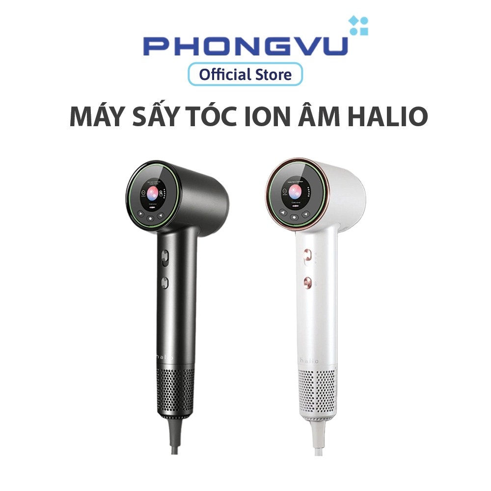 Máy Sấy Tóc Ion Âm Halio Hypersonic Hair Dryer - 1600W, Sấy nhanh, Tốc độ gió cao, Bảo vệ tóc - Bảo 