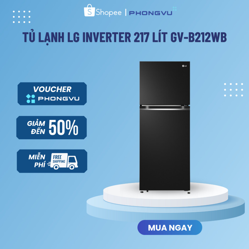 Tủ lạnh LG Inverter 217 lít GV-B212WB - Bảo hành 24 tháng