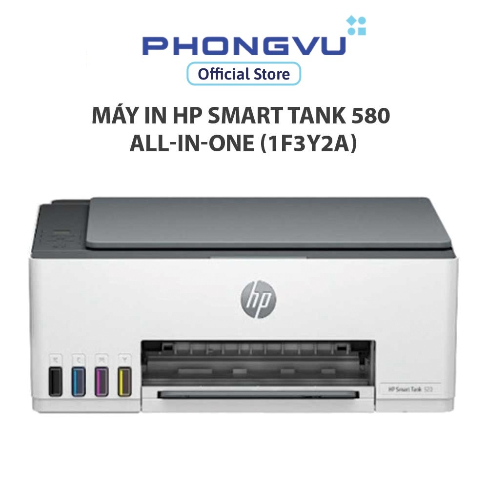 Máy In HP Smart Tank 580 All-in-One (1F3Y2A) – In Màu, Scan, Copy – In Qua WiFi – Hộp Mực Lớn – Bảo 
