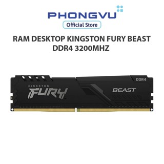 RAM desktop KINGSTON Fury Beast 16GB (1 x 16GB) DDR4 3200MHz (KF432C16BB/16) - Bảo hành 36 tháng