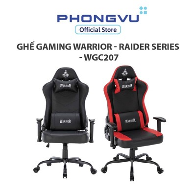 Ghế Gaming WARRIOR Raider Series WGC207 - Da PVC - Đệm Foam Nguyên Khối - Ngả 135° - Bảo hành 12th