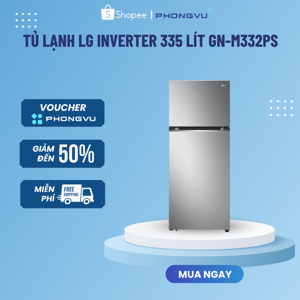 Tủ lạnh LG Inverter 335 lít GN-M332PS - Bảo hành 24 tháng