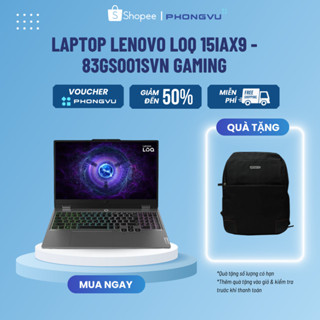 Laptop Lenovo LOQ 15IAX9-83GS001SVN-83GS001RVN Gaming (i5-12450HX)(Xám)-Chính hãng Bảo hành 24 tháng