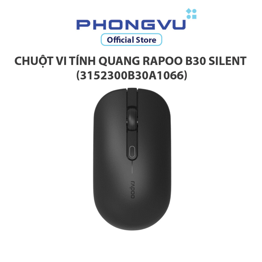 Chuột không dây Rapoo B30 Silent - 3200 DPI - Kết nối 2.4GHz - Pin 12 tháng - Bảo hành 24 tháng