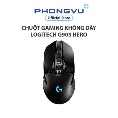 Chuột Gaming Không Dây Logitech G903 Hero - Cảm Biến 25.600 DPI - LIGHTSPEED 1ms - Bảo Hành 24 Tháng
