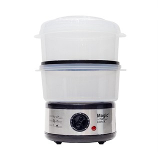 Nồi Hấp Magic A-64 (5L) - 2 Tầng Đa Năng, Công Suất 500W, Hẹn Giờ Tự Động - Bảo Hành 12 Tháng