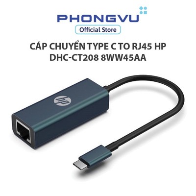Cáp chuyển Type C to RJ45 HP DHC-CT208 8WW45AA - Bảo hành 12 tháng
