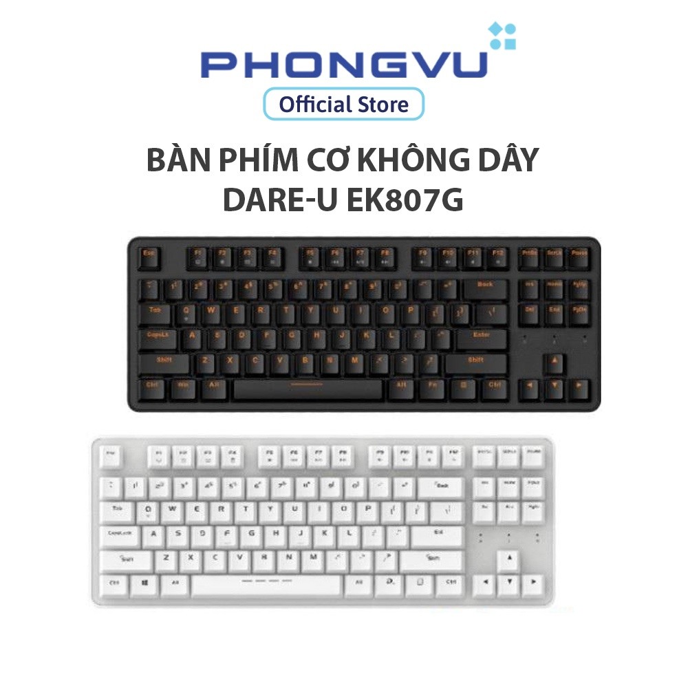 Bàn phím cơ không dây Dare-U EK807G - Bảo hành 24 tháng