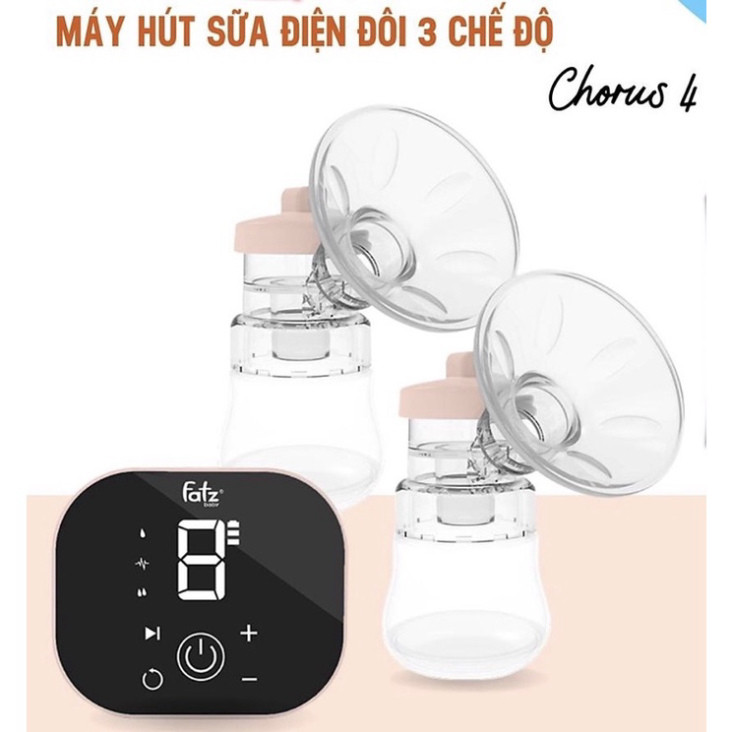 Máy hút sữa điện đôi Fatzbaby Chorus 4 - 3 chế độ mát xa, kích sữa, 9 cấp hút sữa, màn hình cảm ứng FATZ FB1101TY