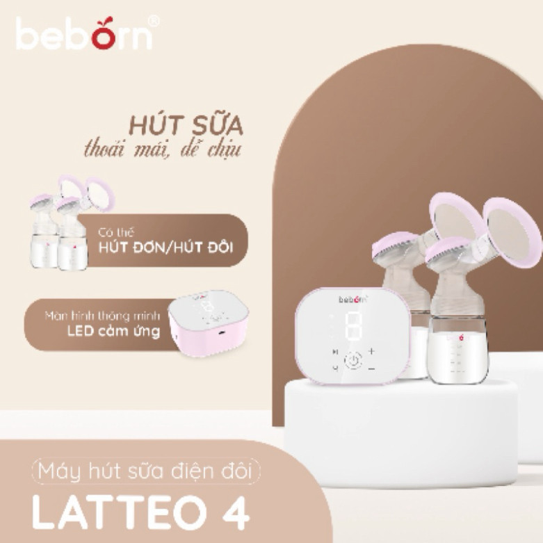 Máy hút sữa điện đôi Fatzbaby Chorus 4 - 3 chế độ mát xa, kích sữa, 9 cấp hút sữa, màn hình cảm ứng FATZ FB1101TY