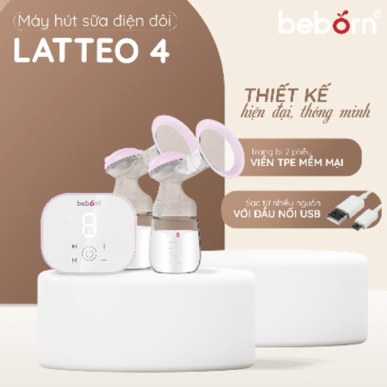 Máy hút sữa điện đôi Fatzbaby Chorus 4 - 3 chế độ mát xa, kích sữa, 9 cấp hút sữa, màn hình cảm ứng FATZ FB1101TY