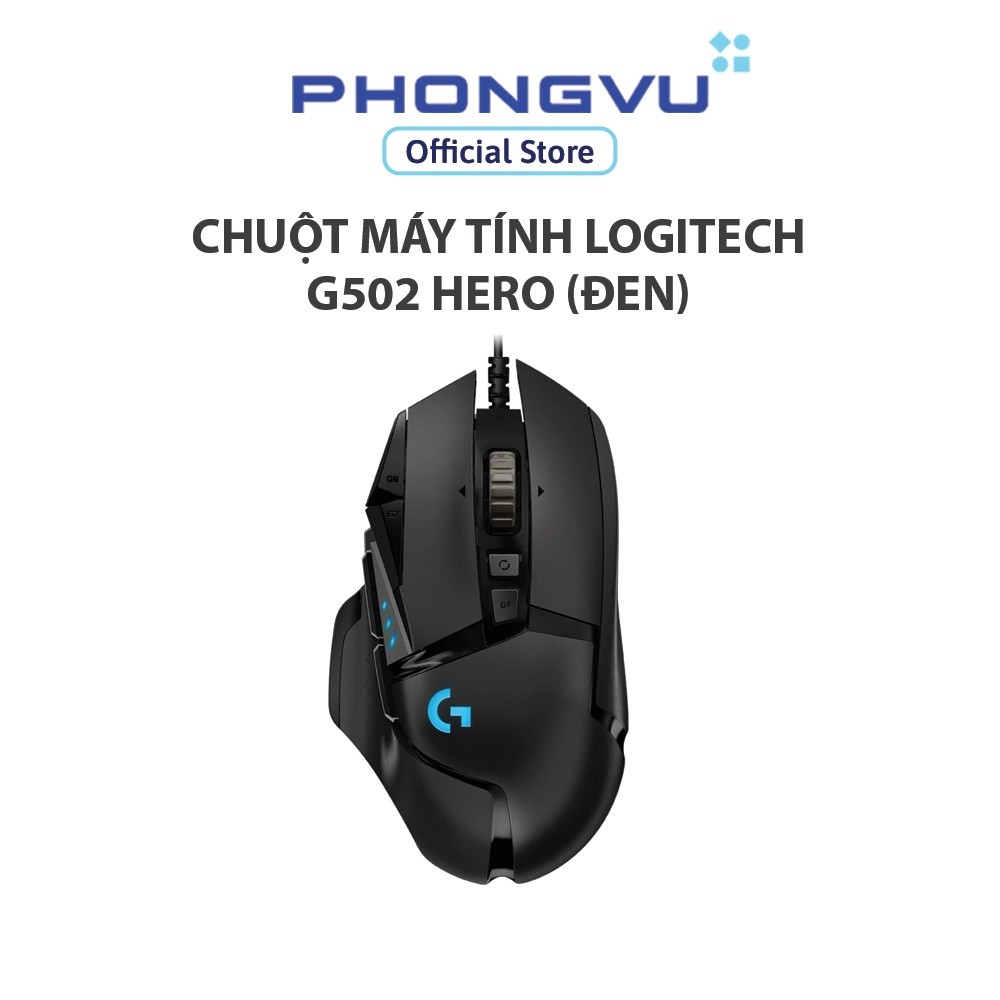 Chuột gaming Logitech G502 HERO (Đen) - Bảo hành 24 tháng