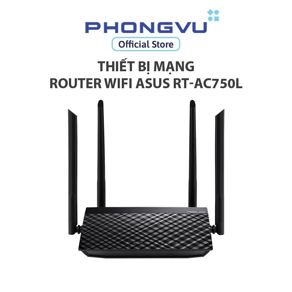 Thiết bị mạng/Router Wifi ASUS RT-AC750L - Bảo hành 36 tháng