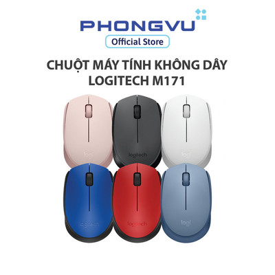 Chuột Không Dây Logitech M171 - Kết Nối 2.4GHz - Pin 12 Tháng - 1000 DPI - Bảo hành 12 tháng