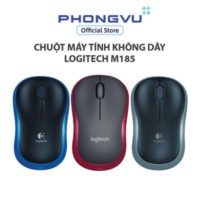 Chuột máy tính không dây Logitech M185 - Bảo hành 36 tháng