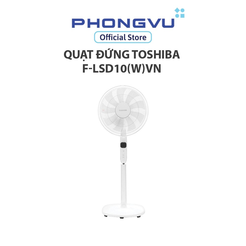 Quạt đứng Toshiba F-LSD10(W)VN Inverter (Trắng) - Động cơ DC 30W - 26 mức gió - Remote - Bảo hành 12 tháng | BigBuy360 - bigbuy360.vn