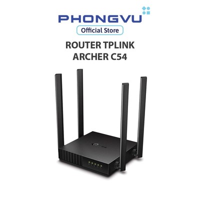 Router Wi-Fi Băng Tần Kép TP-Link Archer C54 AC1200 - 4 Ăng-ten Ngoài - Công nghệ Beamforming - Bảo hành 24 tháng