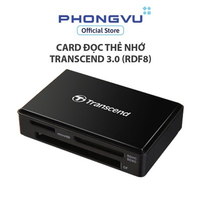 Card đọc thẻ nhớ Transcend 3.1 (RDF8) - Bảo hành 12 tháng
