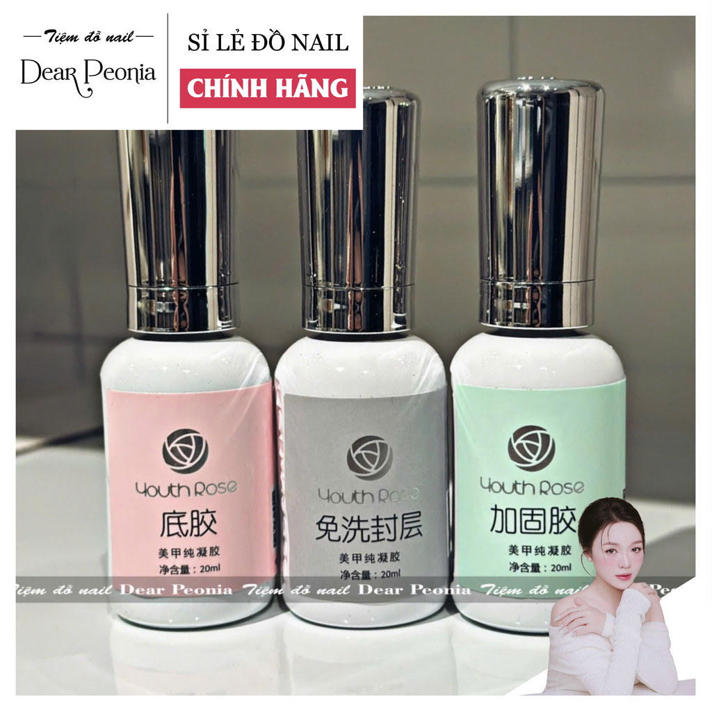 Base/ Top/ Cứng móng hoa hồng 20ml