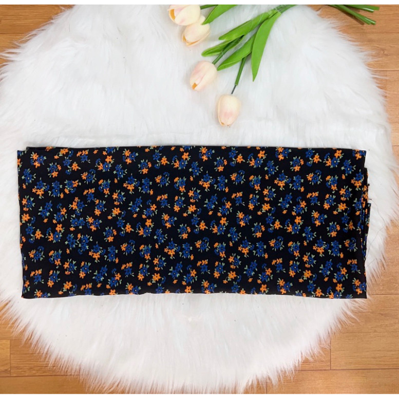 M210. vải lụa mango hoa nhí may đầm, đồ bộ… khổ 1.5m